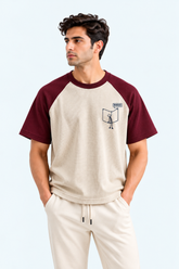 American Sleeves Tee - Coffee Maroon