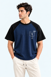 American Sleeves Tee - Navy Black