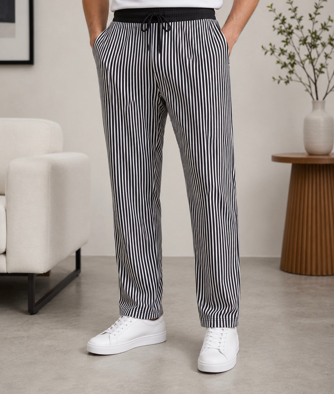 Executive Relax Pro-Black Stripes Trouser