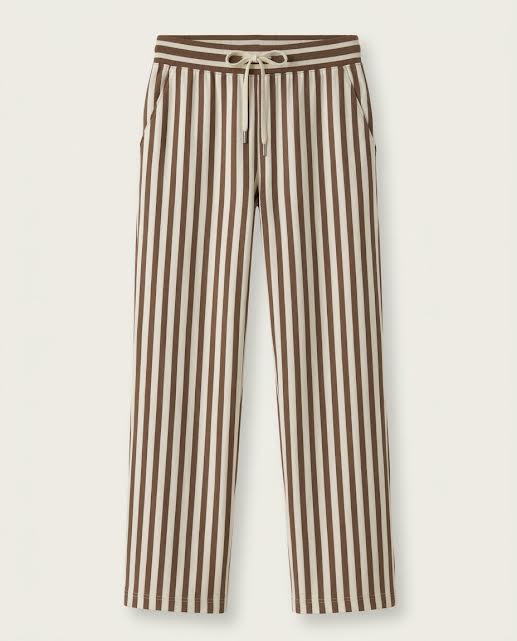 Signature French Trouser - Brown White