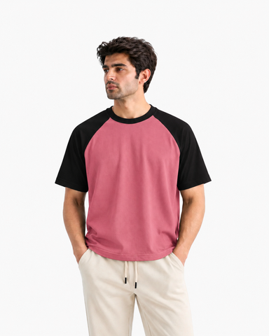 American Sleeves Tee - Pink Black