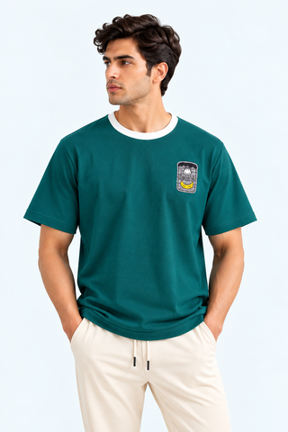 Banana Club Tee- Teal Green