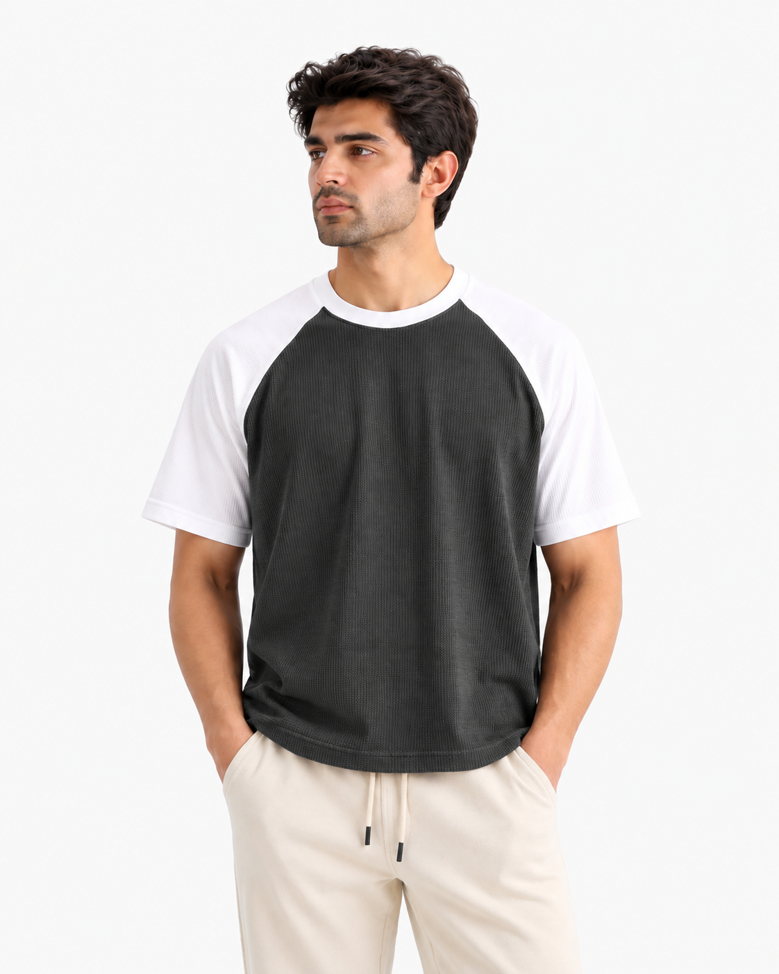 American Sleeves Tee - Grey White