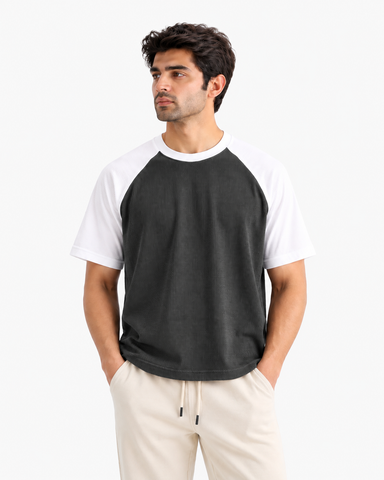American Sleeves Tee - Grey White