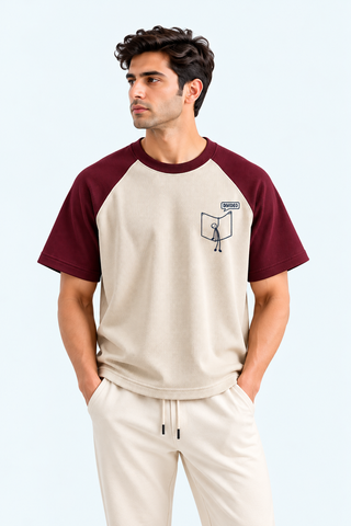American Sleeves Tee - Coffee Maroon