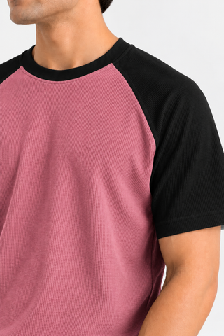 American Sleeves Tee - Pink Black