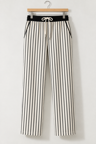 Executive Relax Pro-Black White Trouser