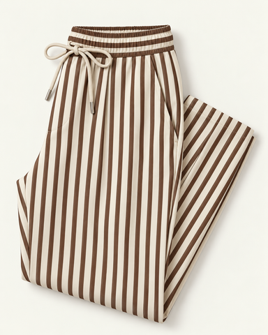 Signature French Trouser - Brown White