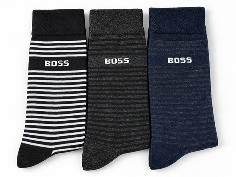 LFT 3045 OB STRIPED CREW SOCKS PACK OF 3