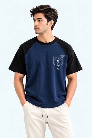American Sleeves Tee - Navy Black