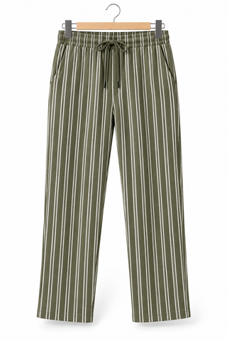 Executive Relax Pro-Olive stripes Trouser