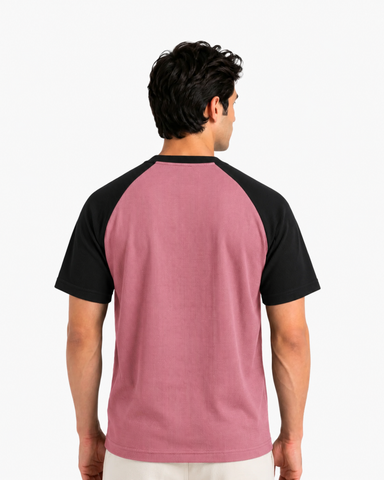 American Sleeves Tee - Pink Black