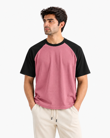 American Sleeves Tee - Pink Black