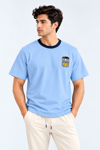 Banana Club Tee- Light Blue