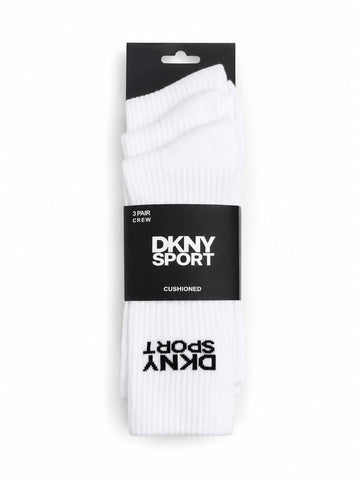 LFT 3040 KD WHITE CREW SOCKS PACK OF 3