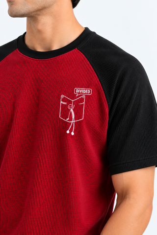 American Sleeves Tee - Maroon Black