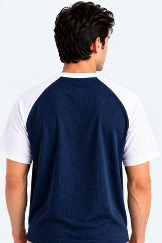 American Sleeves Tee - Navy White
