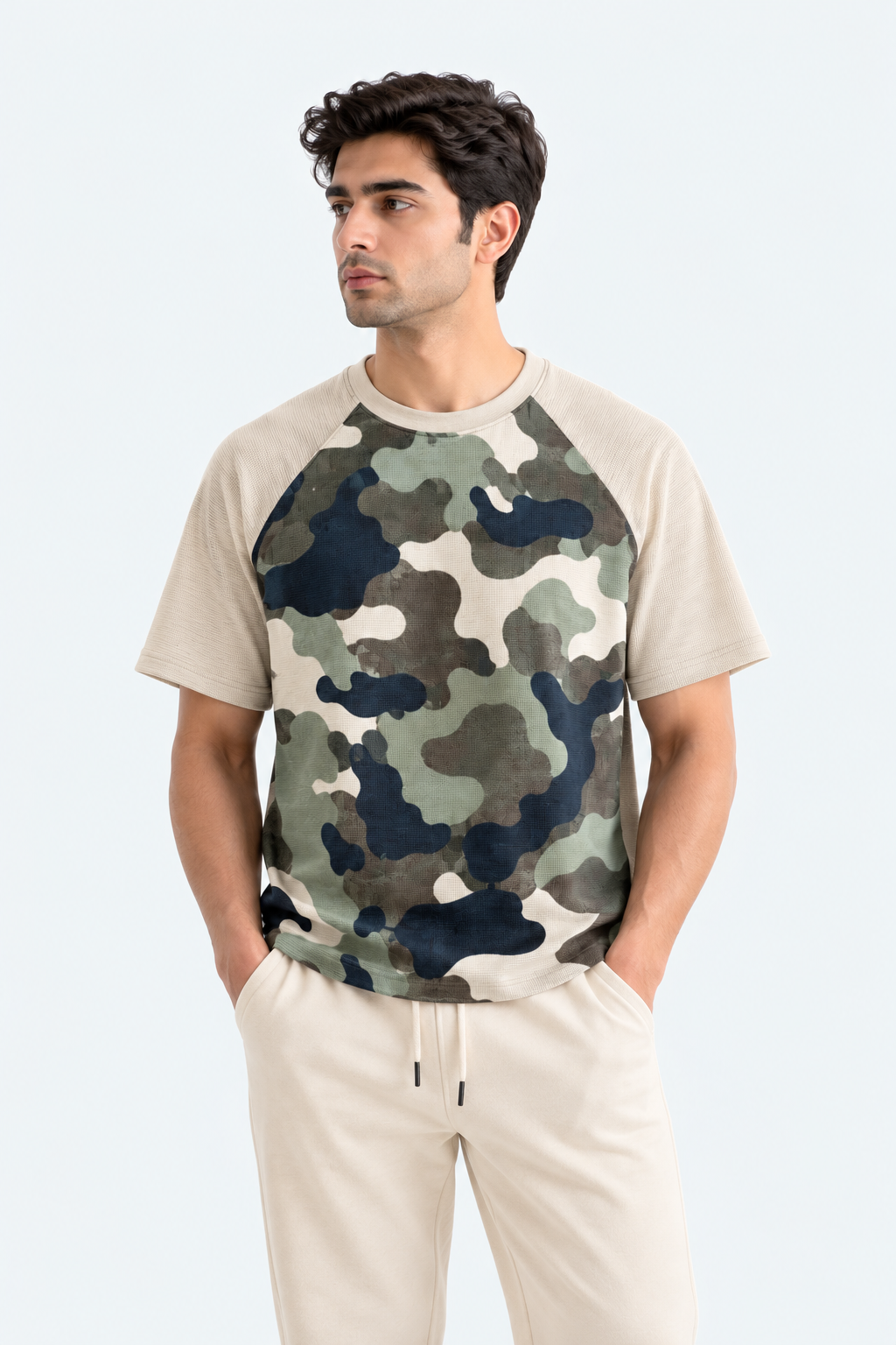 American Sleeves Tee - Camouflage Coffee