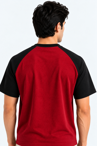 American Sleeves Tee - Maroon Black
