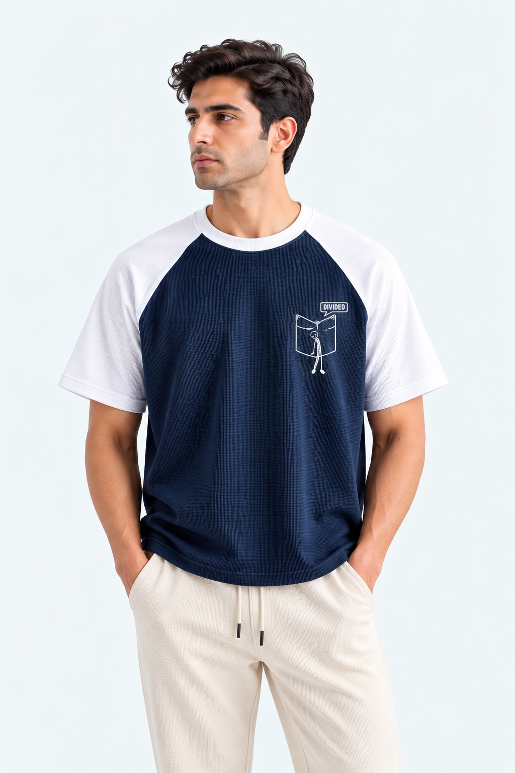 American Sleeves Tee - Navy White
